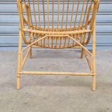Rattan shell armchair 1960