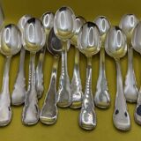 Set of 12 boulenger silver-plated metal spoons