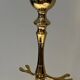 Neoclassical Fire Necessary in Polished Brass on Columnar Base Support