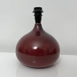Purple ceramic lamp base in the shape of a fig from the Abbey of Bec