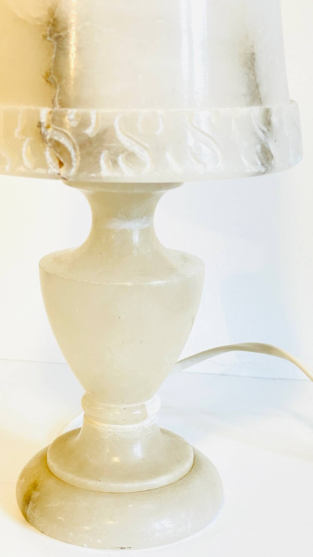 ALABASTER Marble Lamp 1970s