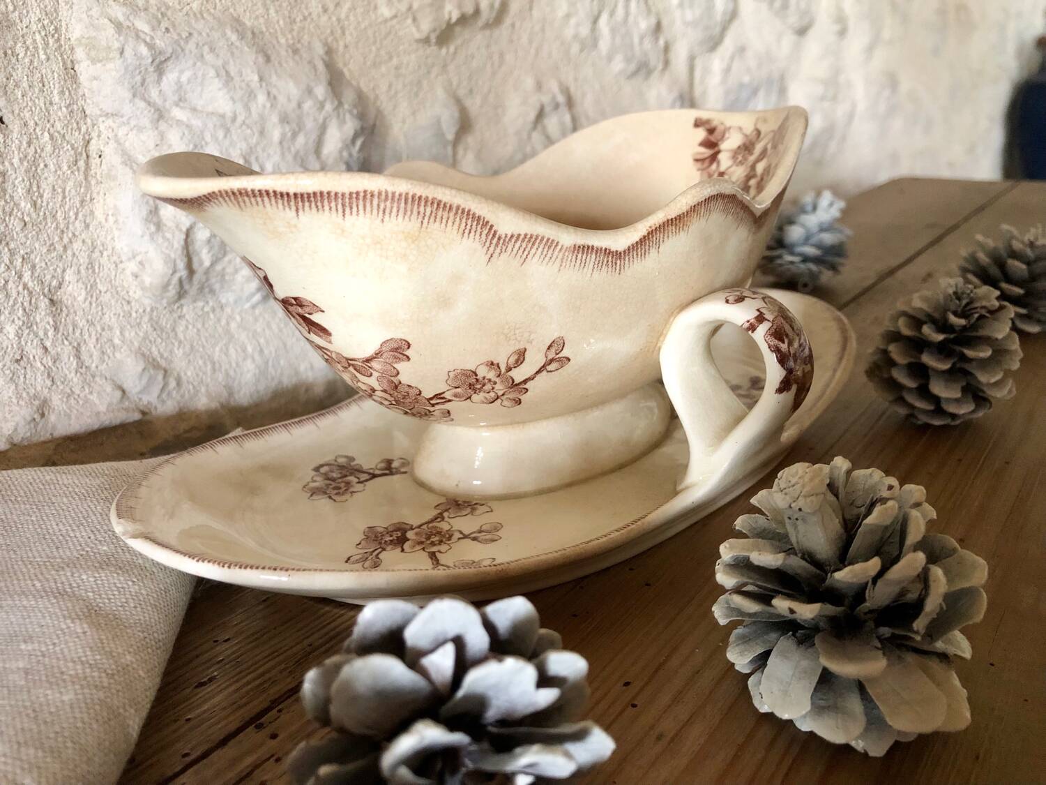 Jules Vieillard Bordeaux Ironstone Sauce Boat