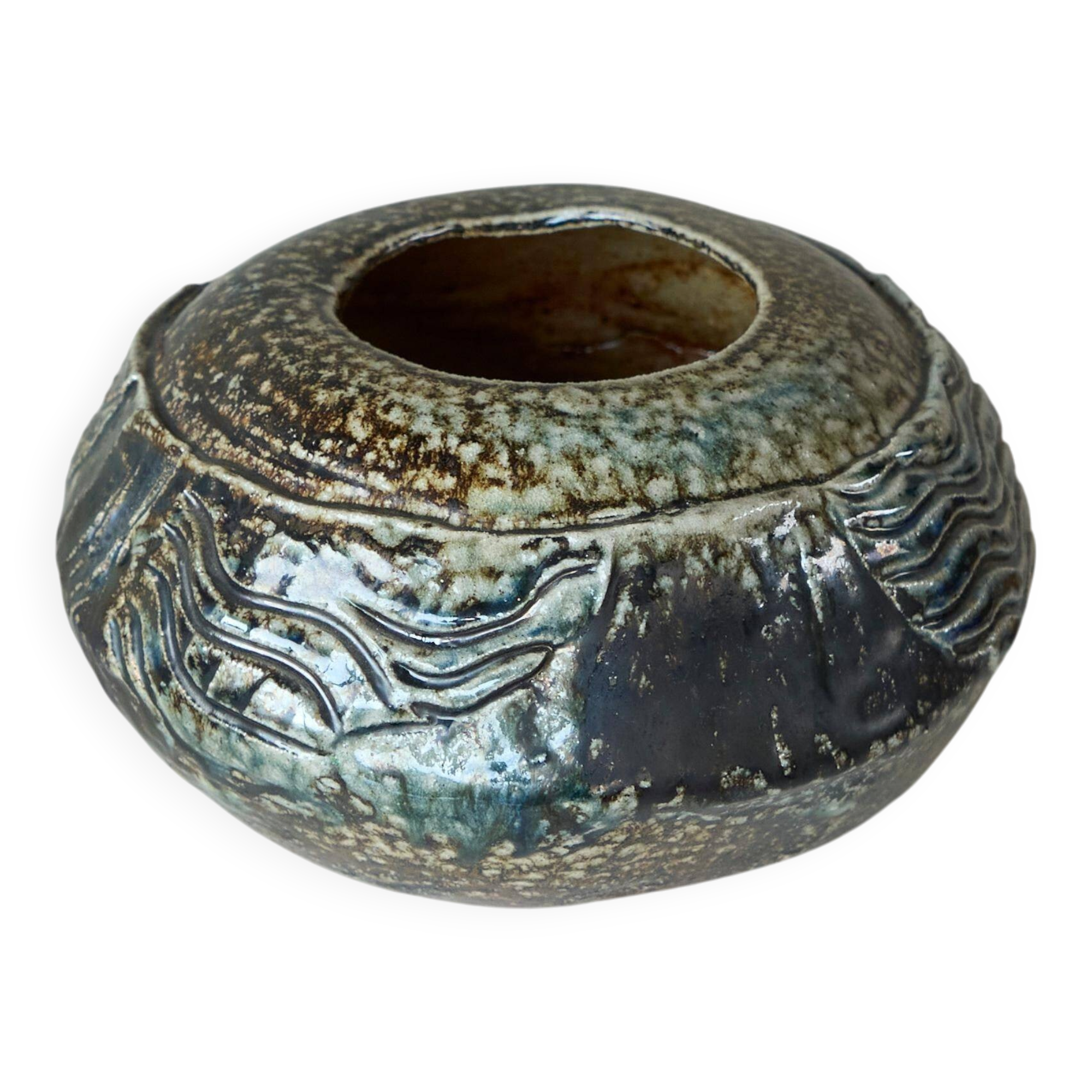 Table centrepiece or vase in studio pottery from the mid-century, 1960s.