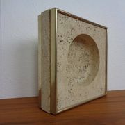 Travertine & Brass Ashtray by Fratelli Mannelli, Italy, 1970s