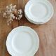 Set of 6 Sarreguemines ivory flat plates