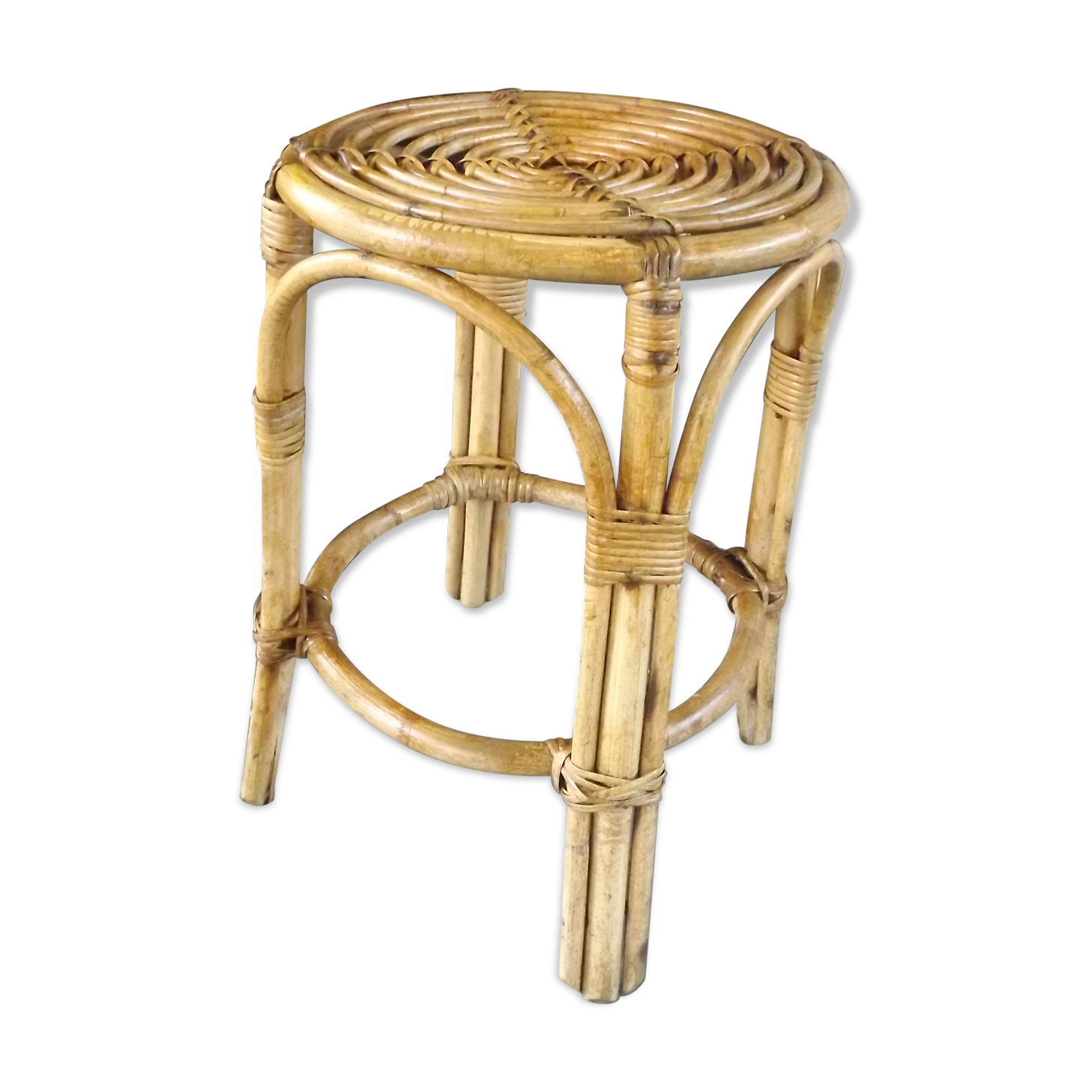 Stool rattan 60s