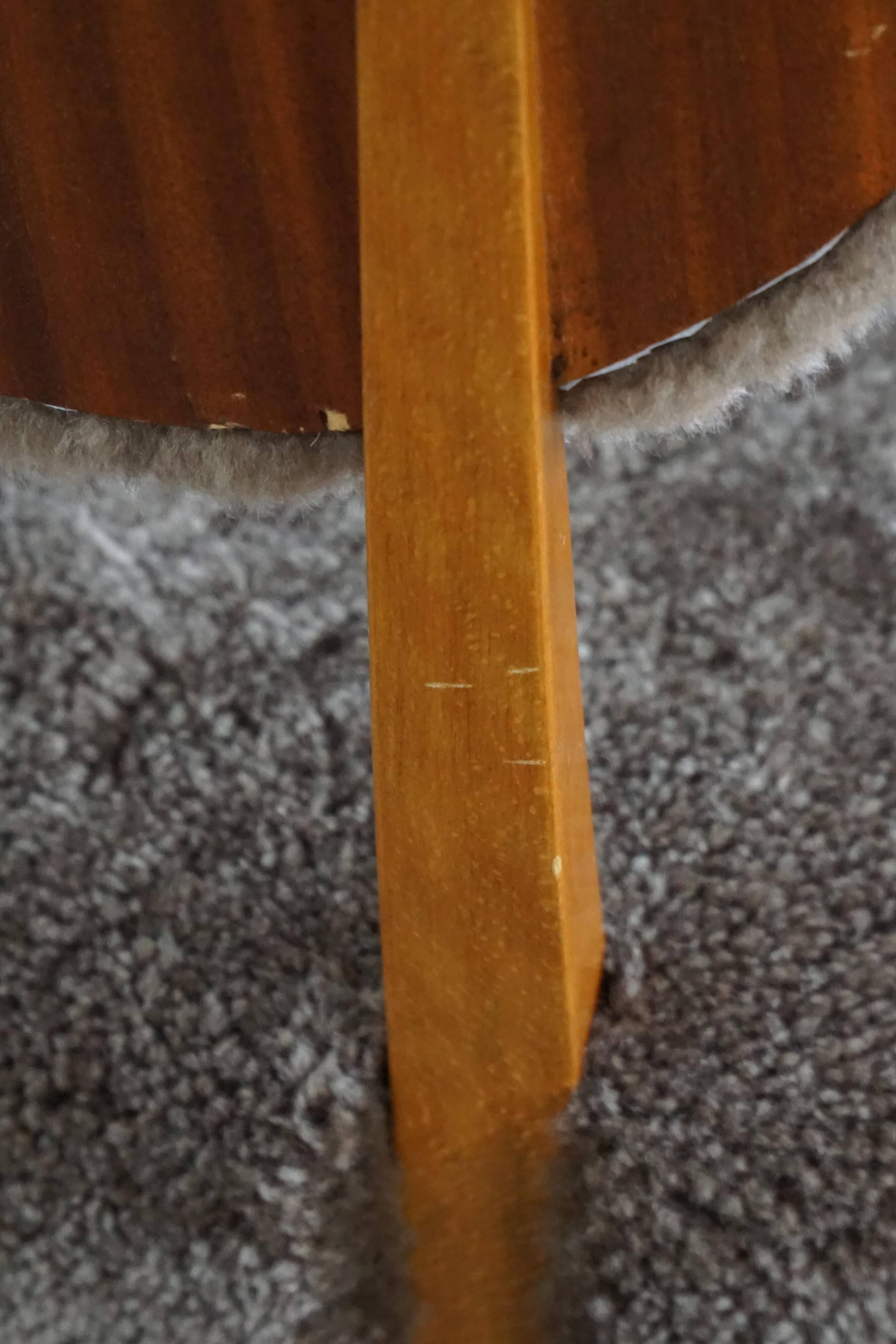 Danish chair from the mid-20th century, dining/office chair in lamb's wool, Eva Koppel, 1950s.