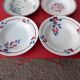 Set of six mismatched antique soup plates
