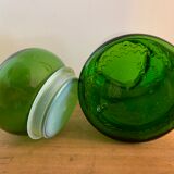 Pharmacy pot in Belgian green glass