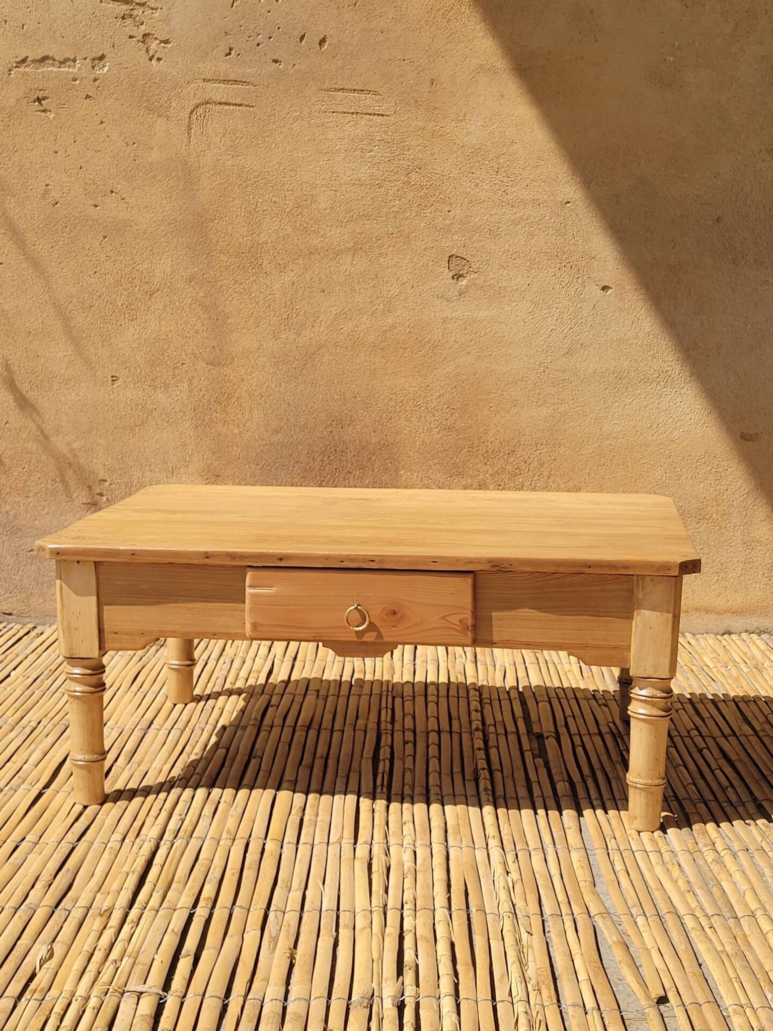 Bamboo coffee table - refurbished - unique piece