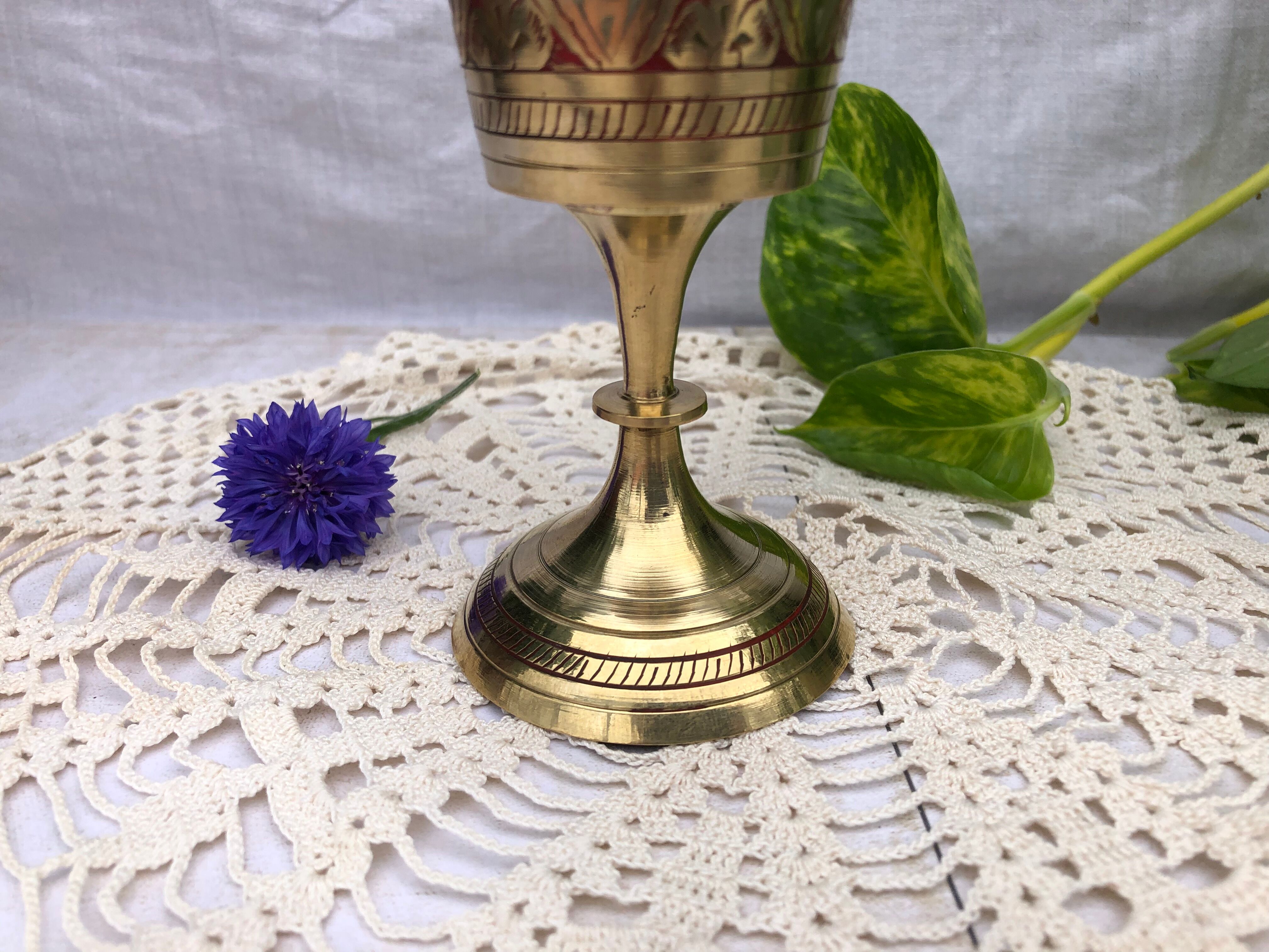 Golden brass incense holders INDIA.