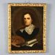 Peinture ancienne Portrait d’un peintre, huile sur toile, XVIIIe siècle