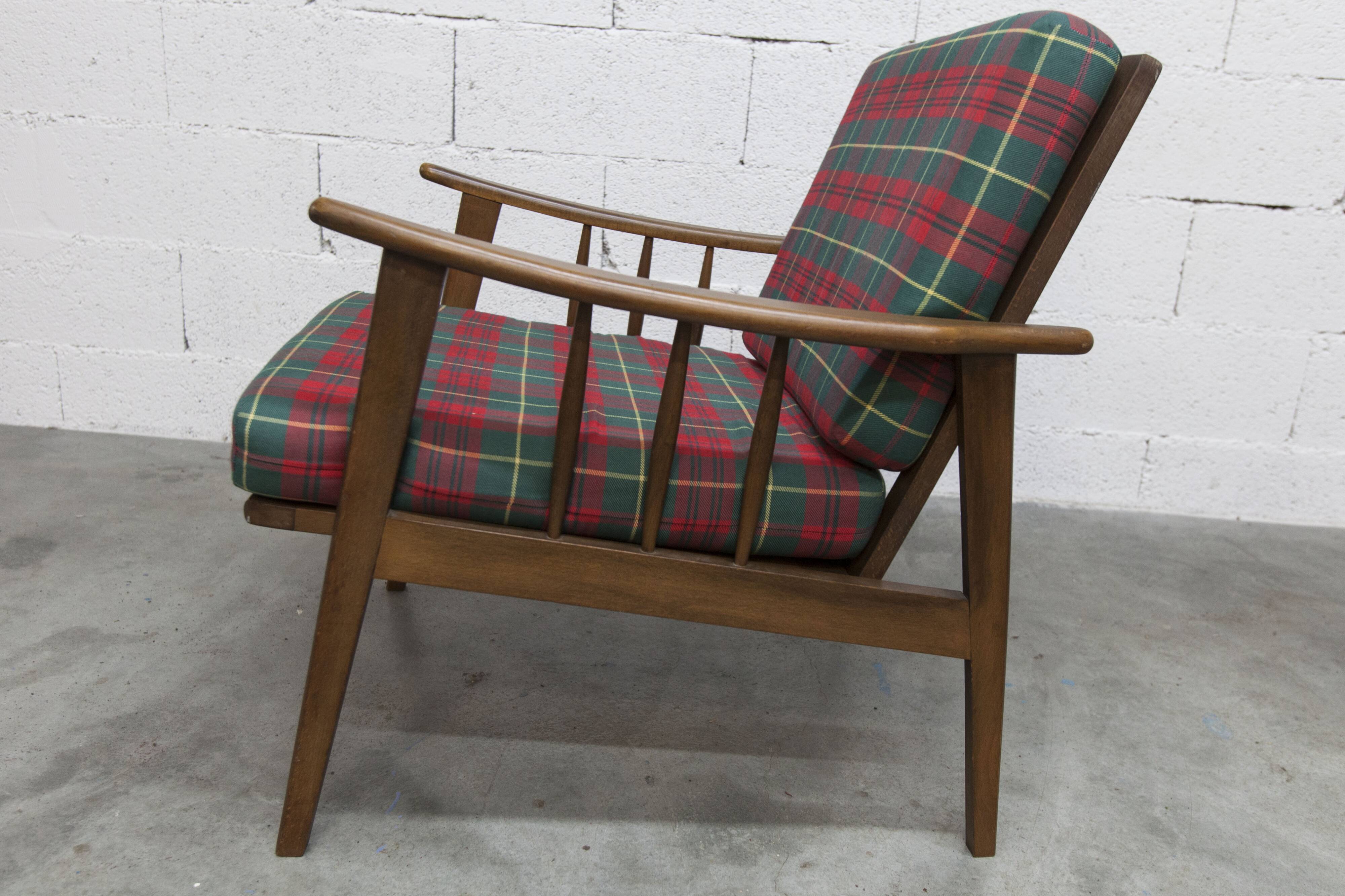 Scandinavian teak armchair, 1960s, Scottish style, collapsible