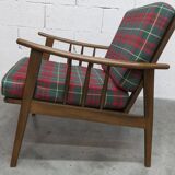 Scandinavian teak armchair, 1960s, Scottish style, collapsible
