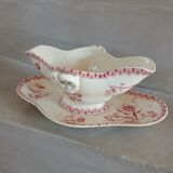 Antique sauce boat in Gien ironstone.