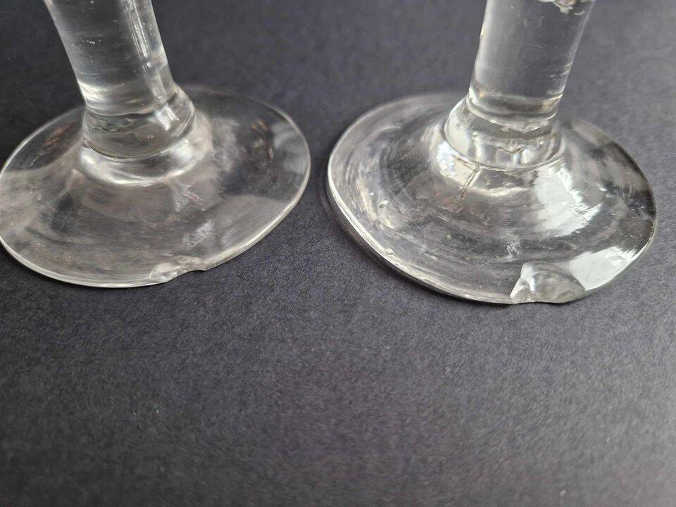 Set of 12 old stemmed glasses