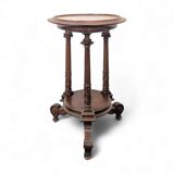 Walnut pot stand table
