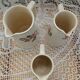 3 antique Sarreguemines pitchers