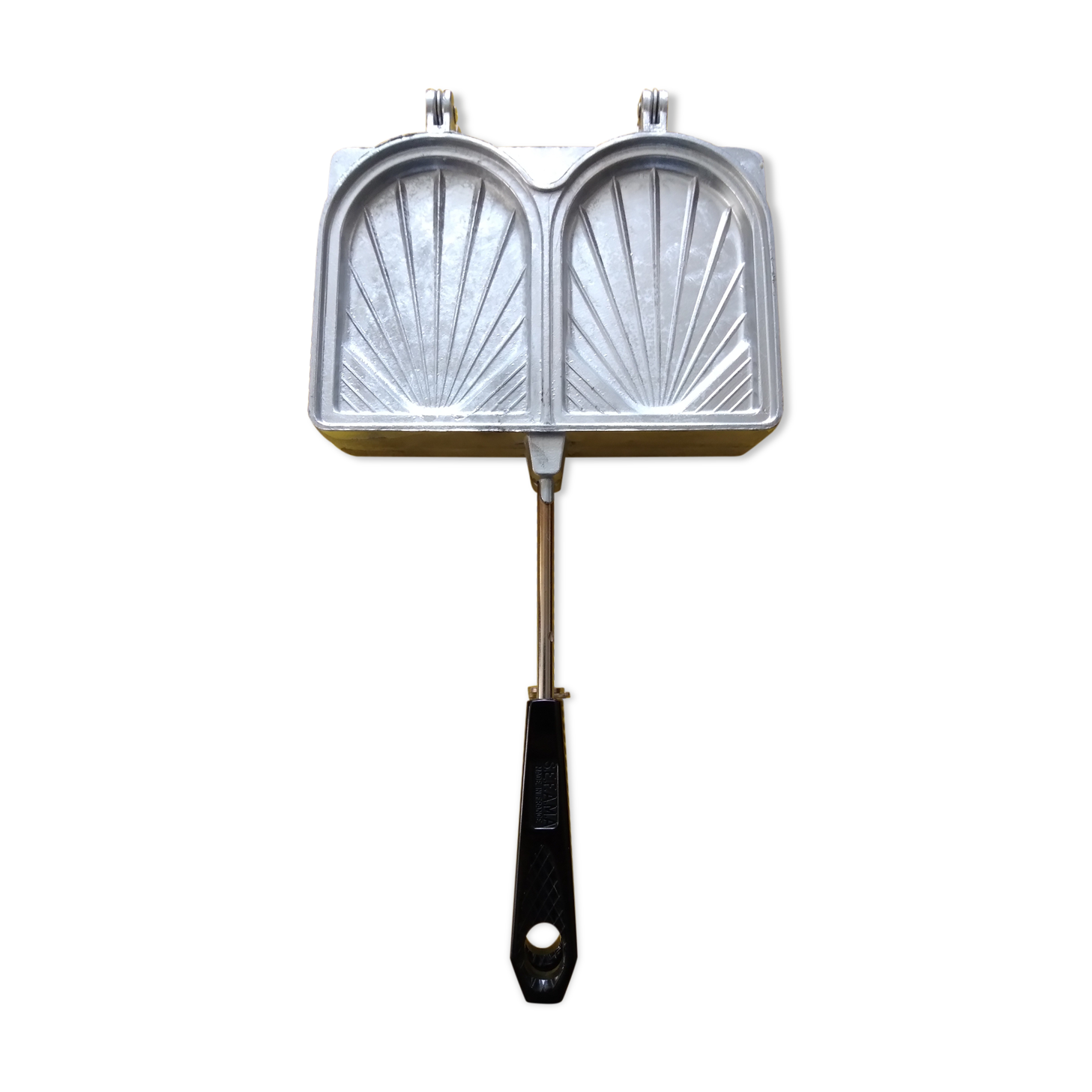 Double waffle iron sefema made in vintage france
