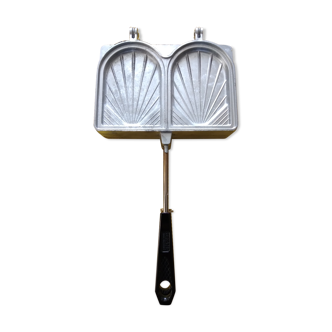 Double waffle iron sefema made in vintage france
