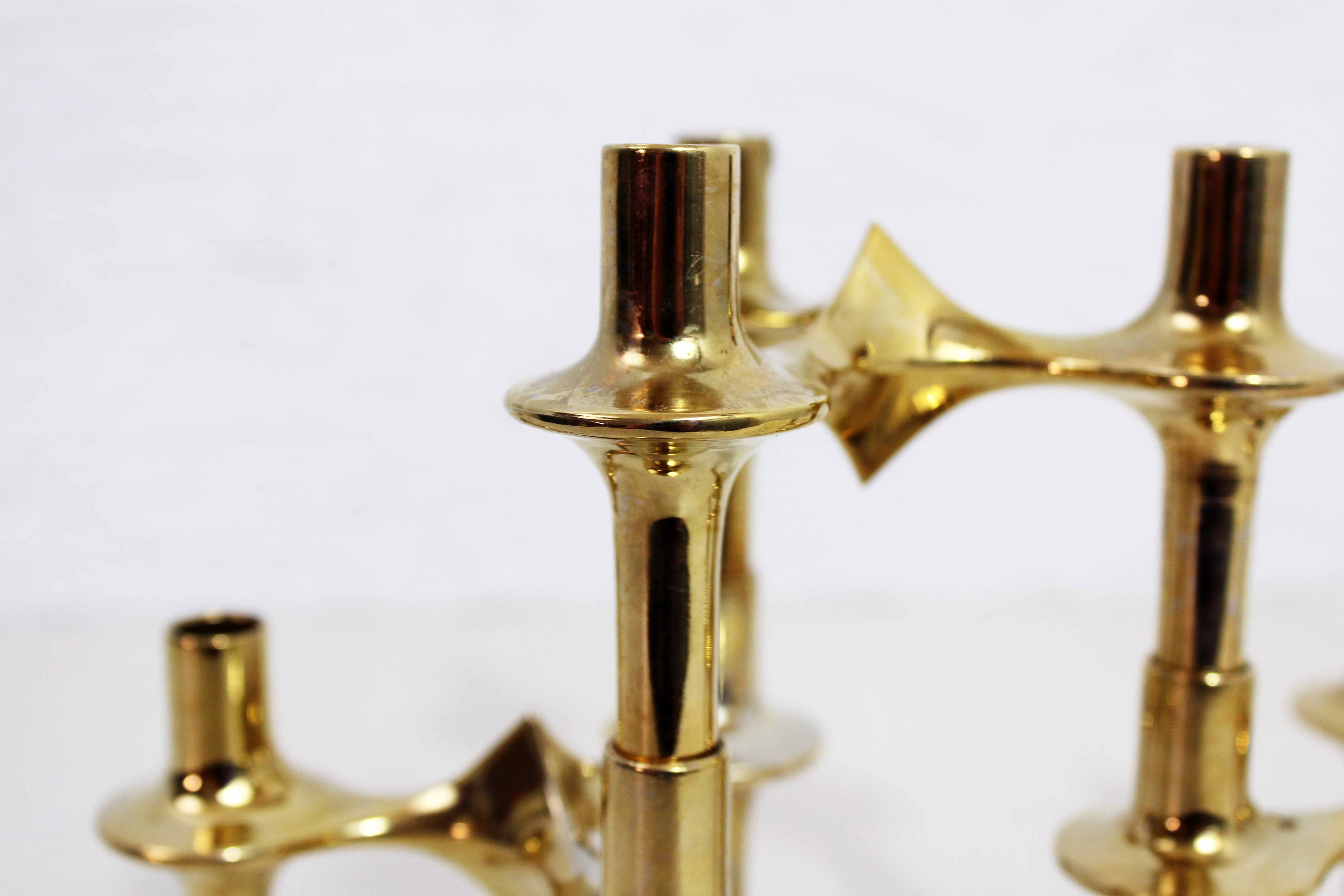 Set of 3 modular nagel candle holders