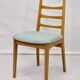 Set of 4 year old Scandinavian chairs restored fabric Edition Lelievre .