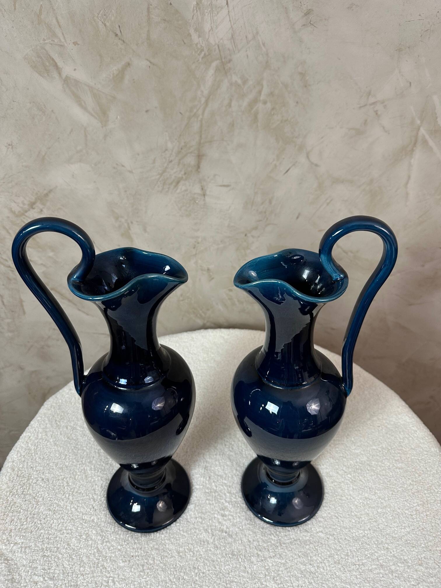 Pair of ceramic ewer