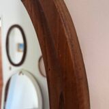 Miroir ovale cadre bois