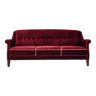 1960s, Danish 3 seater sofa, original good condition, furniture velour, beech wood .