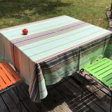 Vintage weave striped rectangular tablecloth