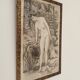 Fusain Femme nue estampe encadrée