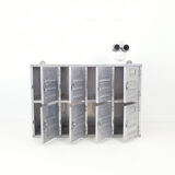 Industrial furnishings in riveted aluminium