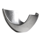 Polished Aluminum Asymmetric Contemporary Deep Bowl, Medium