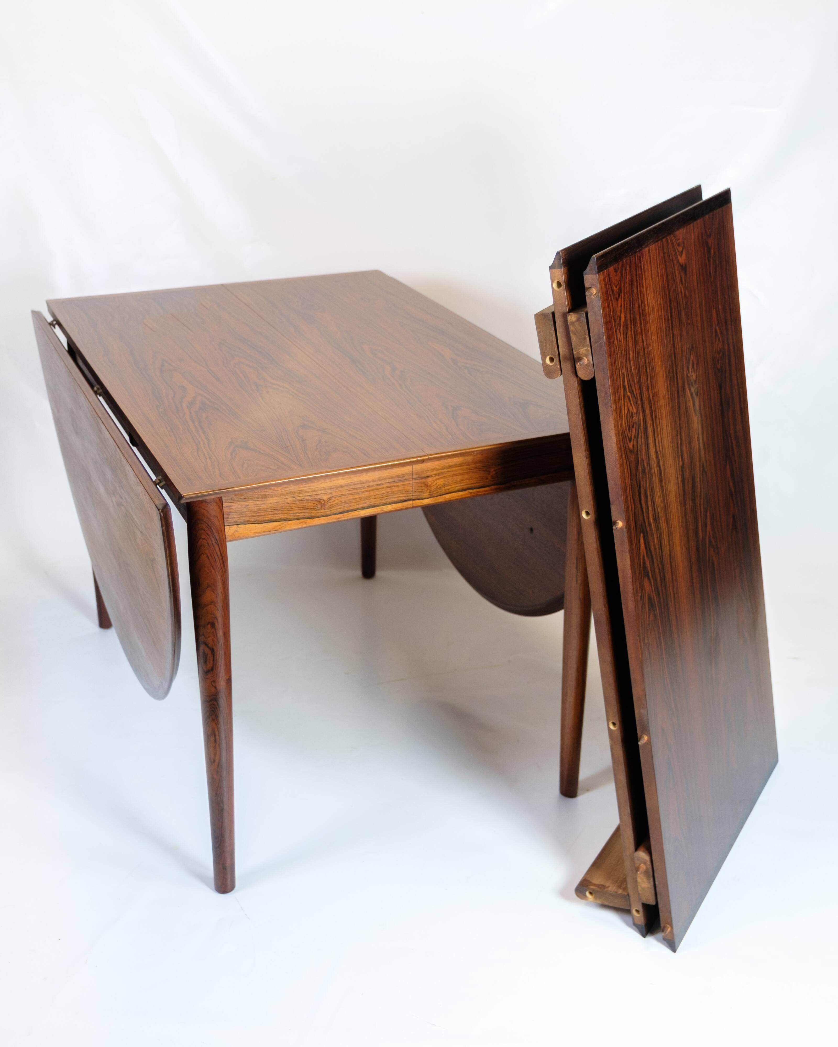 Dining table with extension & flaps - Rosewood - Arne Vodder - Danish design - 1960s