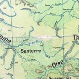 Vintage school map Bassin de Paris