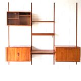 Teak shelves, teak bookcase