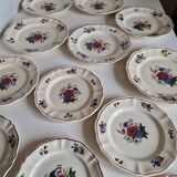Set of 12 Sarreguemines Plates, Agreste Models