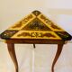 Side table in precious wood marquetry Italy 1950