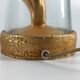Vintage lamp base signed Pierre Casenove, gilded bronze, glass, 1970s.