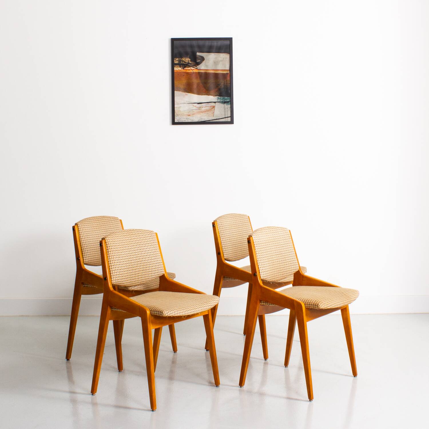 Vintage set of 4 Danish dining chairs
