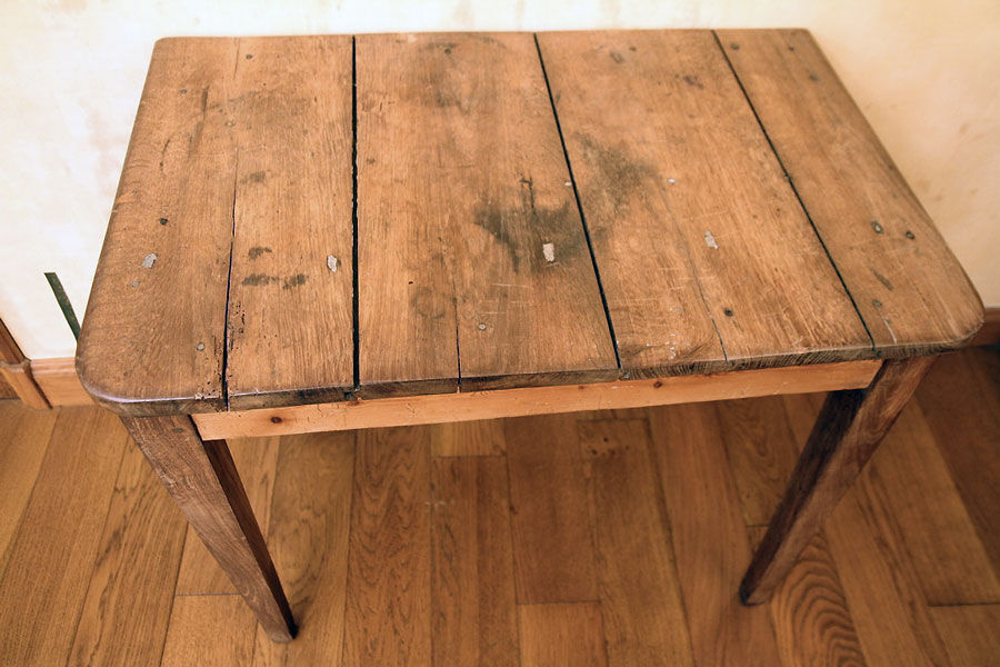 Old small oak farmhouse table.