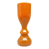 Vase ange, modernisme, verre orange, conçu par S. Sadowski, Pologne, années 1970