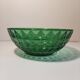 Green glass salad bowl