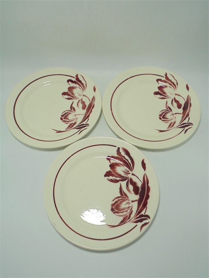 Set of 3 plates Badonviller