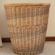 Large VINTAGE WICKER BASKET Wood