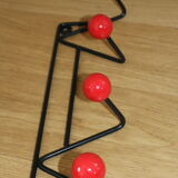 Patère 4 50s red balls