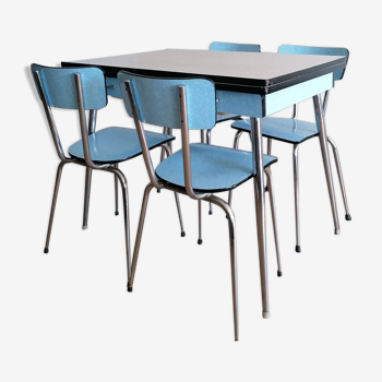 Ensemble formica table & 4 chaises