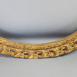 Old oval frame open wood