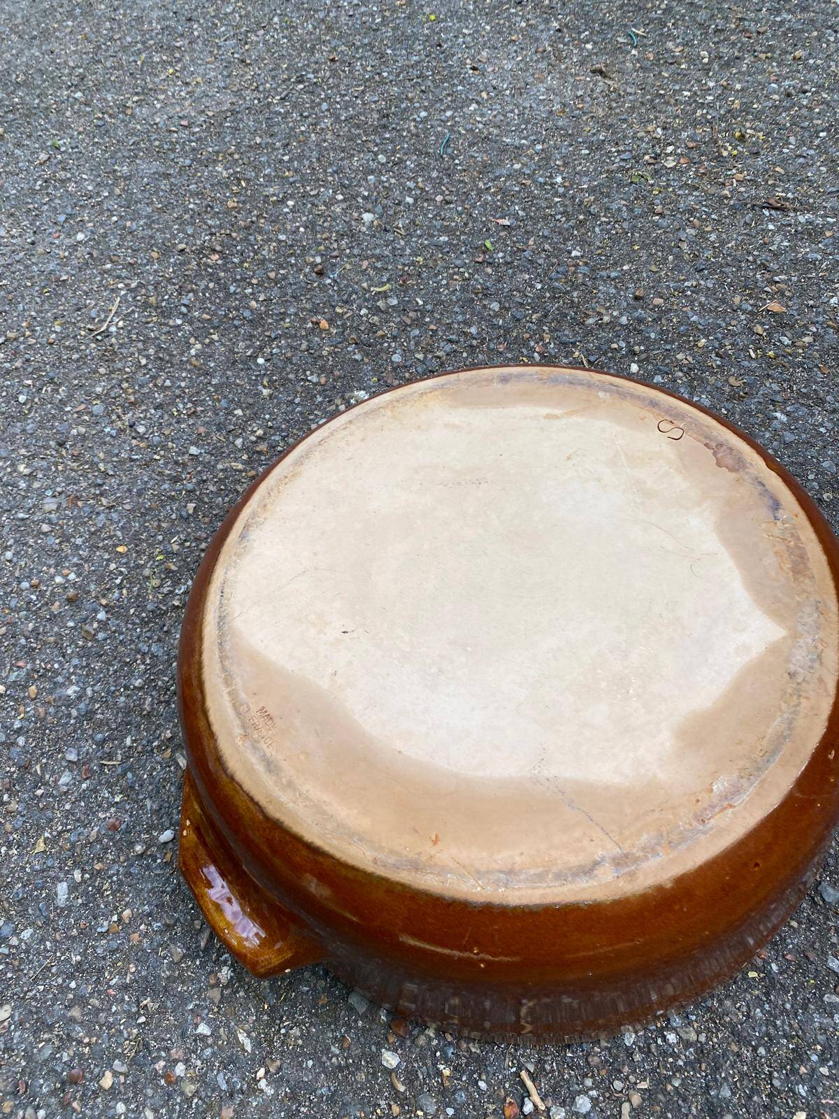 Saladier en grès 3litres courtes manches