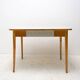 Midcentury formica and wood central table, Czechoslovakia, 1960s